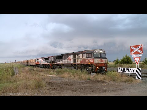 1PM9 SCT Freight Train & Approaching Storm Clouds (2/12/2021) - PoathTV Australian Railways