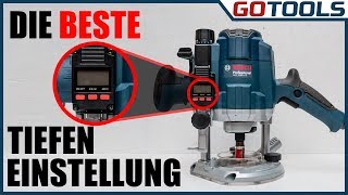 Bosch Oberfräse GOF 1250 LCE - Alles im Griff, präzise und standfest