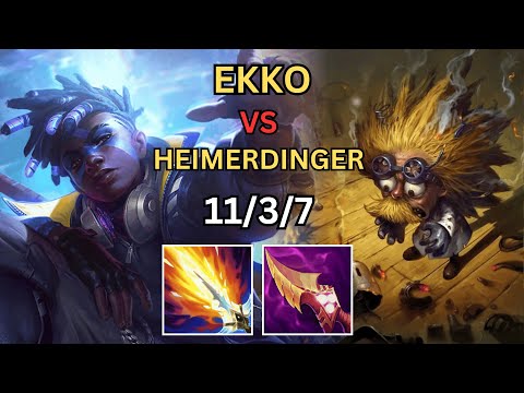 How to Carry in Abusive Lanes | Ekko vs Heimerdinger (MID) | 1200+ Games