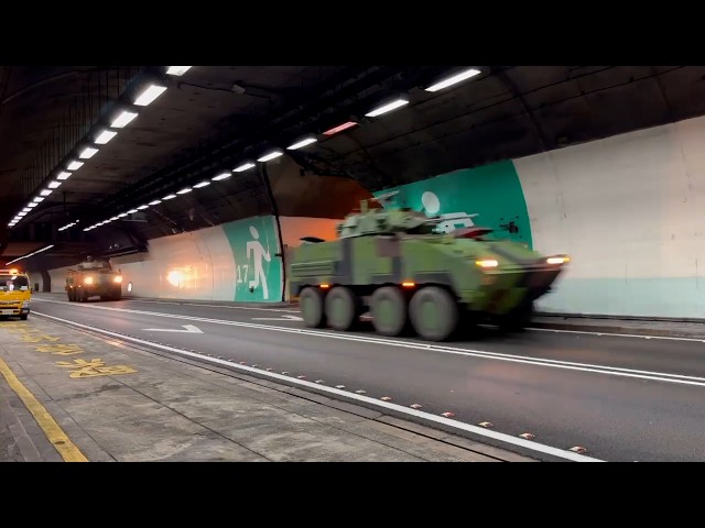 Military convoy travels from Yilan to Taoyuan in Han Kuang reinforcement drill