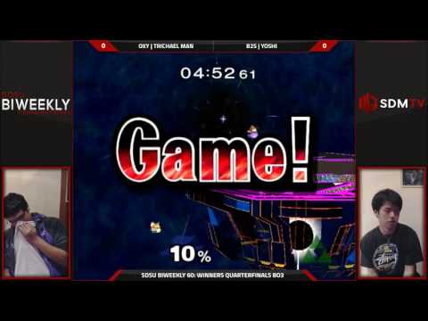 SDSU Biweekly 60 - Trichael Man (Fox) vs. Yoshi (Sheik) - SSBM Winners Quarters - Smash Melee