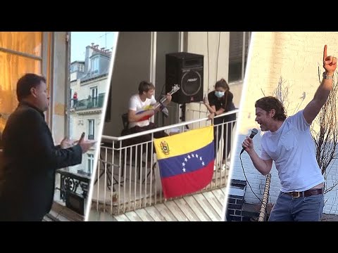 コロナウイルスのパンデミック時に隣人が互いにセレナーデを奏でる (Neighbors Serenade Each Other During Coronavirus Pandemic)