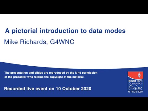 RSGB 2020 Convention Online presentation - A pictorial introduction to data modes