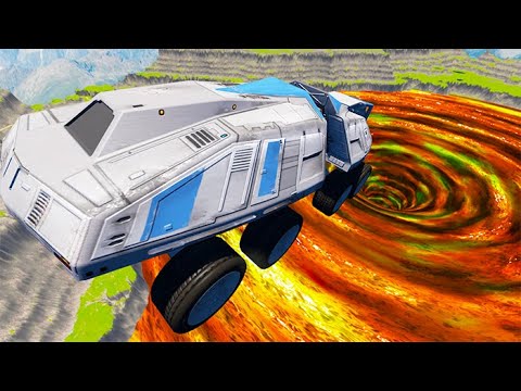 Beamng.Drive - Jumping Into Volcano Vortex With Cars #4