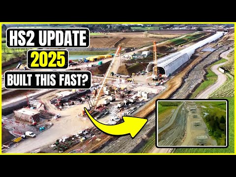 HS2-Tunnel Banbury 2025 | Wie schnell wird HS2 wirklich gebaut? (Luftbildvergleich)