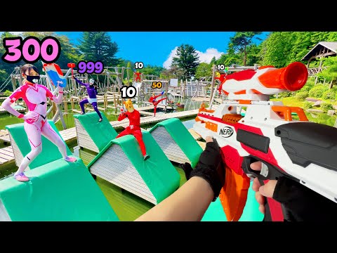 Nerf War | Amusement Park Battle 129(Nerf First Person Shooter)