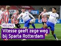 Vitesse-spelers teleurgesteld na weggeven zege.