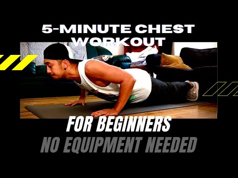5 MINUTE AT HOME CHEST WORKOUT FOR BEGINNERS (NO EQUIPMENT) || Chris "Boogy" Workouts