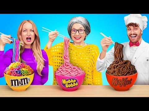 MIJ vs GROOTMOEDER vs PRO CHEF KOKEN UITDAGING! 🍝 Wie kookt het best? door 123 GO!