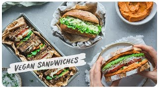 3 Delicious Vegan Sandwiches  | Easy and Healthy