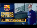 ? Safety first: How Ter Stegen gets his car disinfected while training