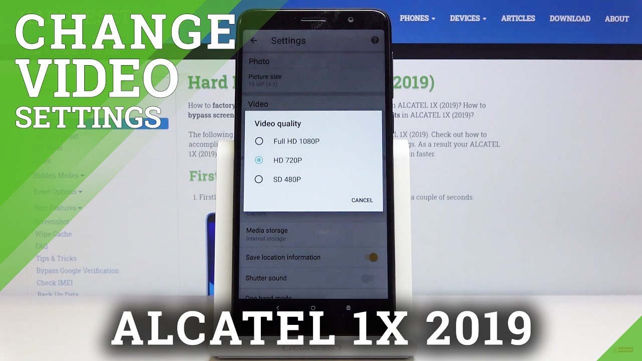How to Change Video Quality in ALCATEL 1X 2019 – Camera Settings