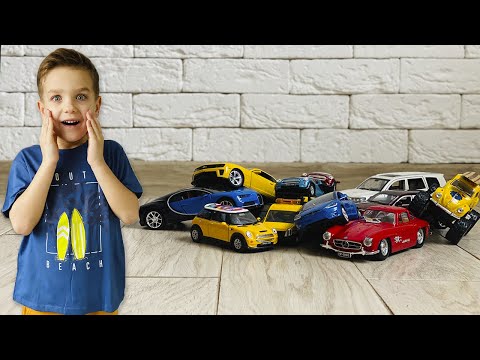 Mark and Collection of series about different magic cars for kids.