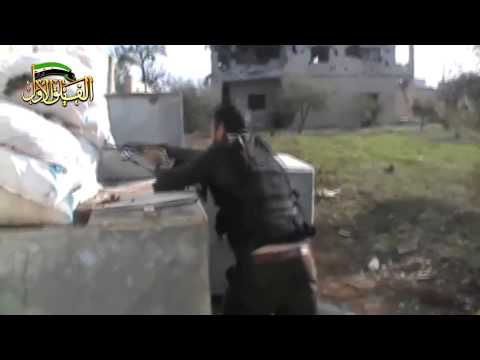 استهداف تجمع لقوات النظام في اللواء 82 من قبل الجيش الحر في الشيخ مسكين في محافظة درعا