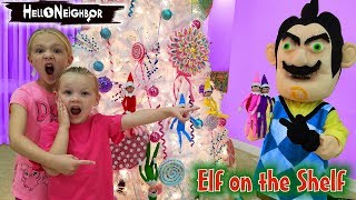 Hello Neighbor in Real Life Touches Our Elves!!! Elf on the Shelf toy Scavenger Hunt!