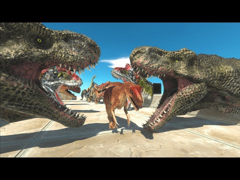 Giant Dinosaur Head Road Race -Animal Revolt Battle Simulator