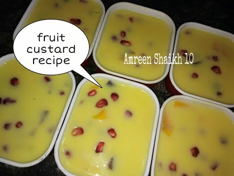 fruit custard recipe / how to make fruit custard at home / amreen shaikh 10