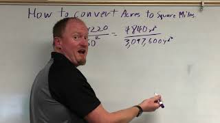 How to convert Acres to Square Miles