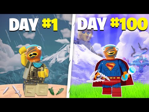 I Survived 100 Days of Super Powers on LEGO Fortnite Odyssey