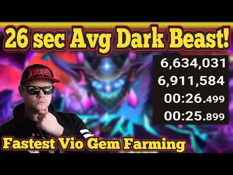 26sec Avg Dark Rift Beast - Fastest Way to get Vio Gems! - Summoners War