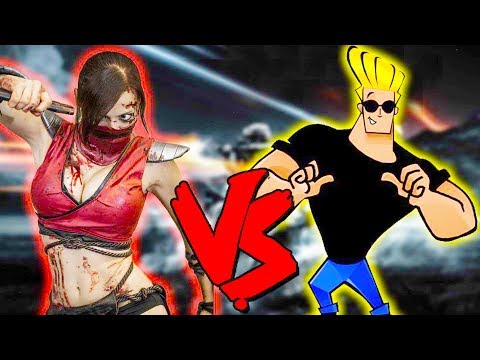 Skarlet Vs Johnny Bravo Army - Epic Battle - Mortal Kombat Costume Skin Mod