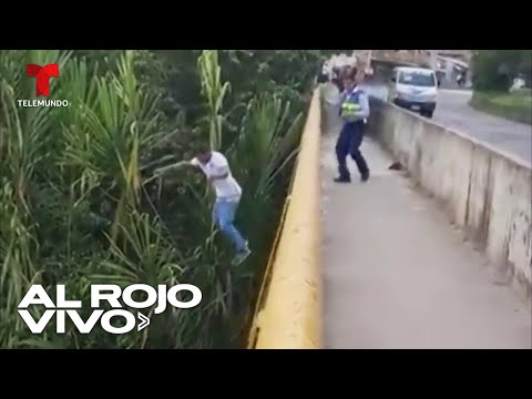 Hombre salta a un río en persecución policial para evitar una multa en Colombia