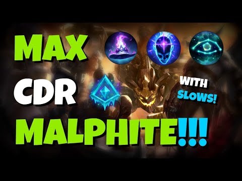 MAX CDR MALPHITE JUNGLE - LEAGUE OF LEGENDS SEASON 8!