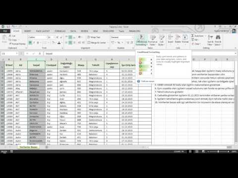 55 dərsə Excel: Tapşırıq 2