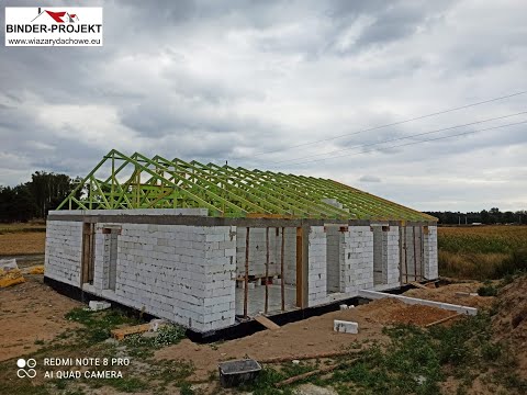 BINDER-PROJEKT - realizacja dachu z wiązarów w miejscowości Szamotuły