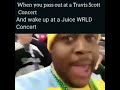 When You Pass Out At A Travis Scott Concert Meme