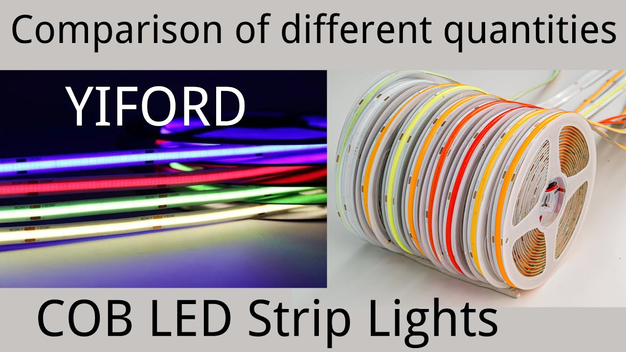 Compare and test COB strips with different quantity leds