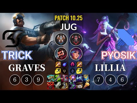 SK Trick Graves vs DRX Pyosik Lillia Jungle - KR Patch 10.25