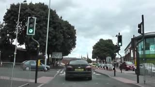preview picture of video 'Driving Along City Walls Road & St Nicholas Street, Worcester, Worcestershire, England'
