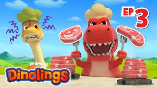 Download lagu [✨EP3] Dino Chefs | Dinosaur Cartoon | Season 2 | Dinolings: Pinkfong Dinosaurs for Kids mp3