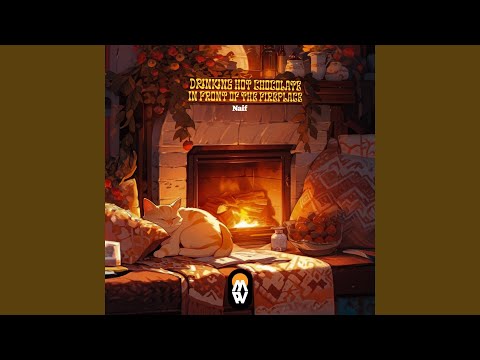 Drinking Hot Chocolate in front of the fireplace
