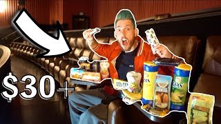 SNEAKING SNACKS IN THE MOVIE THEATER! ($30+)