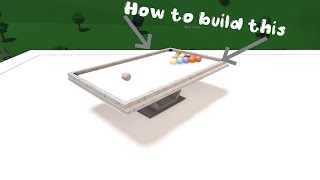 How to build a pool table in Bloxburg