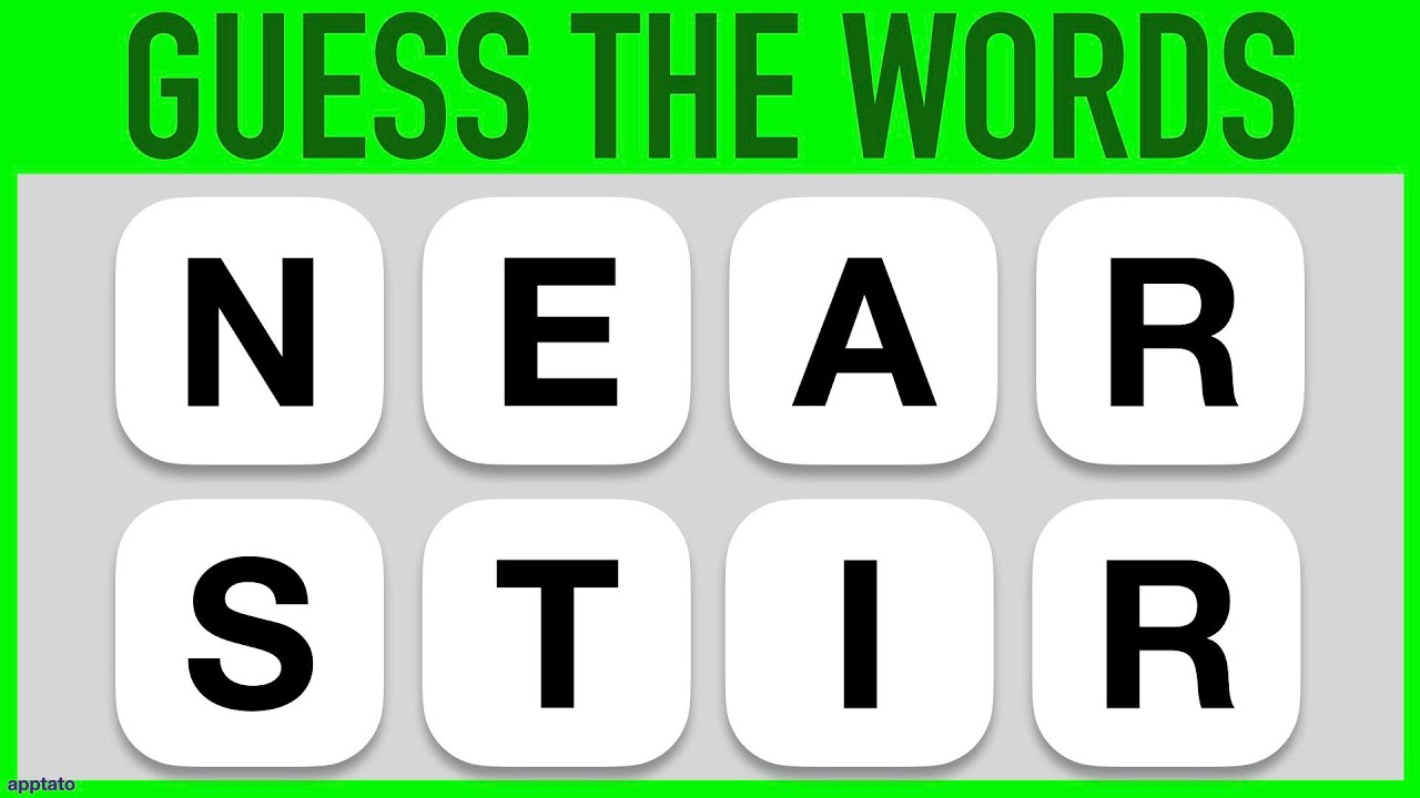 ANAGRAMS WORD GAME #2 - 7 Challenging Scrambled Words Guessing Game