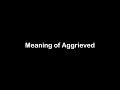 What is the Meaning of Aggrieved | Aggrieved Meaning with Example