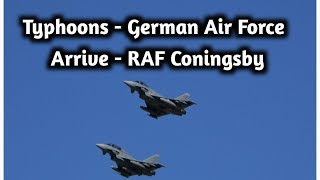 Epic Arrival: Two German Typhoons Land at RAF Coningsby!