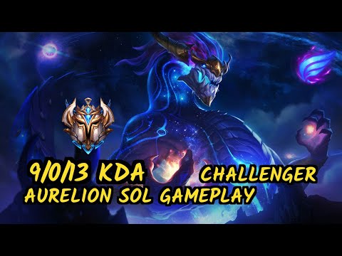 Pekin Woof (AURELION SOL) vs CASSIOPEIA - 9/0/13 KDA MID CHALLENGER GAMEPLAY - NA
