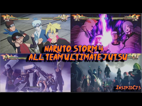 Naruto Storm 4: All Team Ultimate Jutsu / Linked Secret Techniques (Inc DLC & Boruto) English Video
