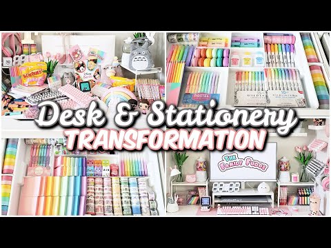Desk + stationery organization makeover ✨ Work From Home YOUTUBER