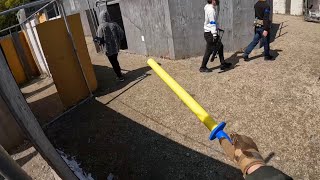初心者サバゲー会でチャンバラ棒で戦ってた時に撮った動画