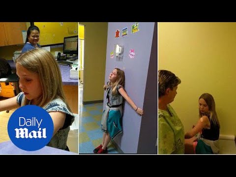 Little girl freaks out before getting shots at Doctor's appointment - Daily Mail