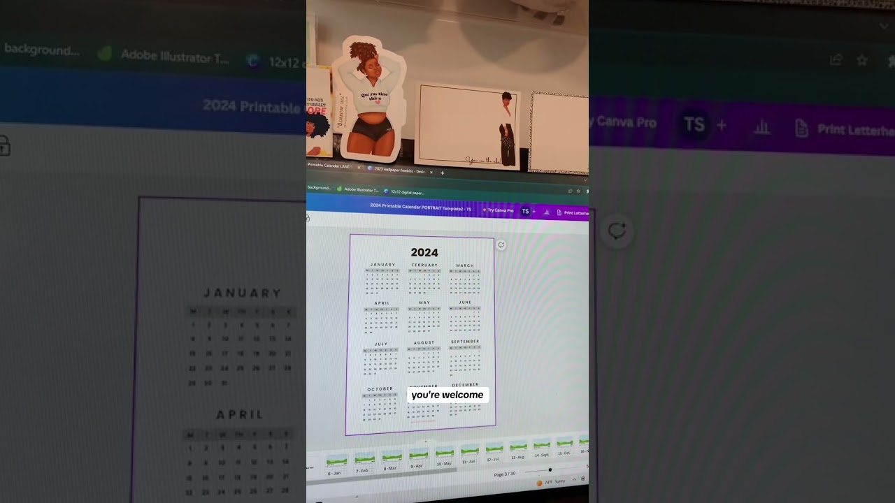 Boost sales with printable 2024 calendars! #digitalproductstosell