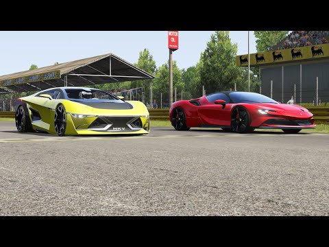 HKV Sport Coupe vs Ferrari SF90 Stradale at Monza Full Course