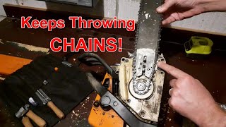 Stihl Chainsaw Keeps Going Slack , Loose & Throwing Chains. Fixed!