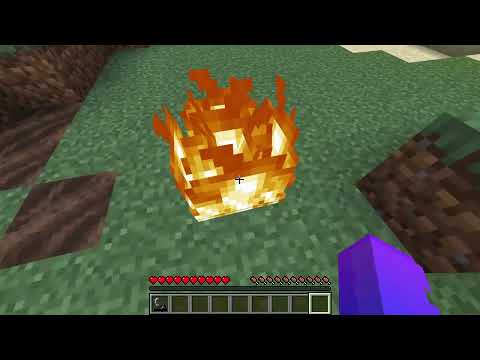 Blue Fire does more damage than Normal Fire | Minecraft