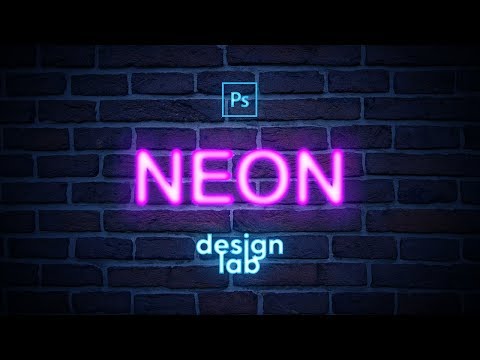 Neon Text Effect / Photoshop Tutorial